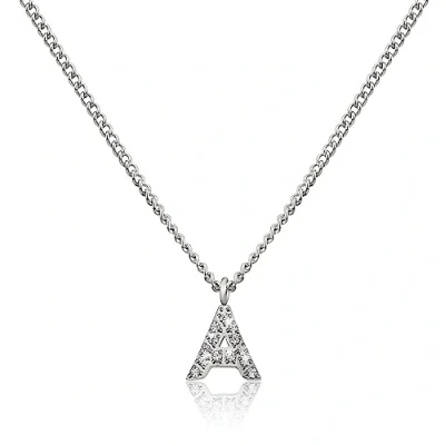Image de GD GOOD.designs EST. 2015 Chaîne avec lettres argent pour femmes I Collier à pendentifs initiaux doux la peau en acier inoxydable argenté (A)