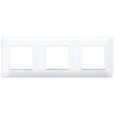 Image de Vimar 14644.01 Plana Plaque 6 modules (2+2+2 entraxe 71 mm), technopolymère, blanc