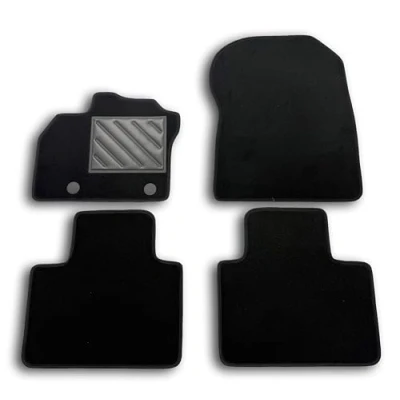 Image de Tapis pour Renault Zoe à partir de 2013 sur Mesure, antidérapant, avec Talon en Caoutchouc renforcé, Boutons Fixation, Anthracite