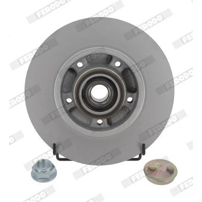 Image de FERODO DDF2820C 1 Disque de frein 260 8 5 114,3 plein avec kit roulement roue, bague ABS RENAULT: Megane IV Berline, 4