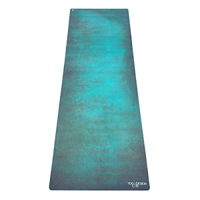 Image de Yoga Design Lab Tapis de Combo Mat Épais, Antidérapant, Écologique, Lavable Adhère Mieux avec la Sueur Sangle Incluse (Aegean Green, 3.5mm)