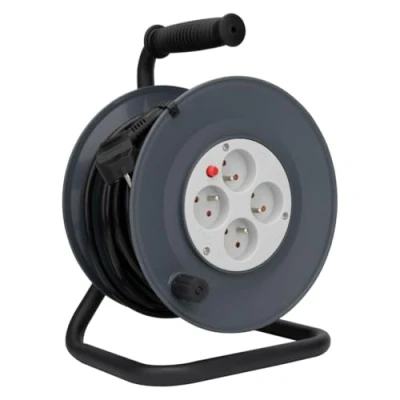 Image de Enrouleur HO5VV F 4 prises 3G1,5 25m + coupe circuit Zenitech