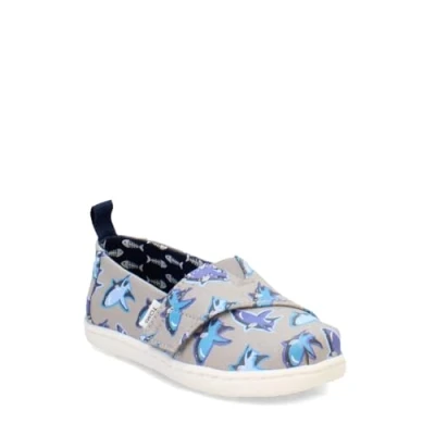 Image de TOMS Classic Alpargata Semelle de Mocassin, Drizzle Grey Glow in The Dark White Shark, 23.5 EU