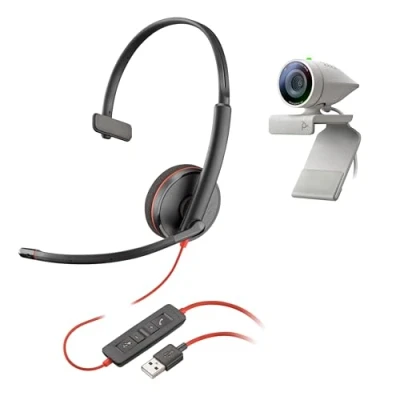 Image de POLY Webcam Studio P5 &amp; Blackwire 3210 USB A 1 écouteur