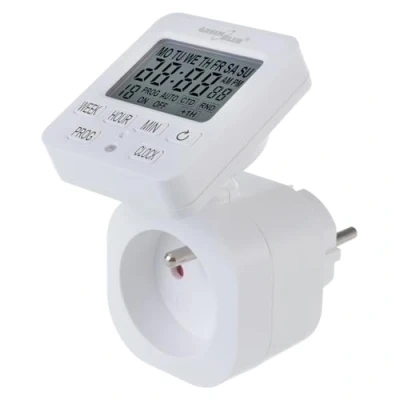 Image de GreenBlue GB605 Horloge Digitale Timer programmateur minuterie Max. 16A IP20 (Prise FR)