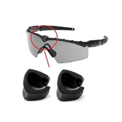 Image de Lot de 2 kits Galaxy Clip en caoutchouc compatibles avec lunettes soleil Oakley Si Ballistic M Frame 2.0/3.0 Noir