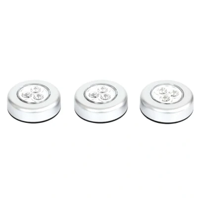 Image de JE CHERCHE UNE IDEE, LA10443, Lot de 3 Lampes LEDs à Pression Adhesive, Lampe LED COB adhésive, Facile Utiliser, Installation sans vis, réglage l&#039;intensité Lumineuse