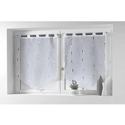 Image de douceur d&#039;interieur 1626516 Paire, Polyester, Gris, 2 x 90 160 CM