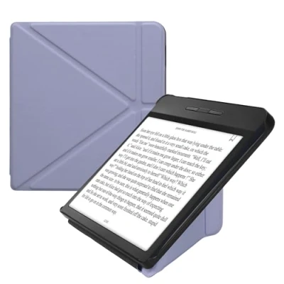 Image de kwmobile Étui Compatible avec Kobo Libra H2O Coque à Rabat magnétique Tablette eReader Similicuir Lavande