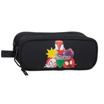 Image de Disney Trousse Scolaire, infafntile, fabriquée en Polyester, Triple Compartiment pour améliorer l&#039;organisation, Taille idéale Le Transporter dans Sac à Dos, avec poignée latérale.,