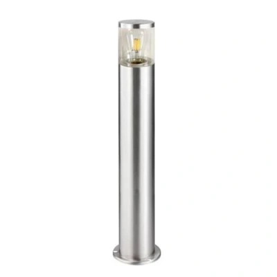 Image de Lindby luminaire extérieur Hanneli à intensité variable (Moderne) en Gris Inox (1 lampe,à E27), borne eclairage exterieur, lumineuse exterieur