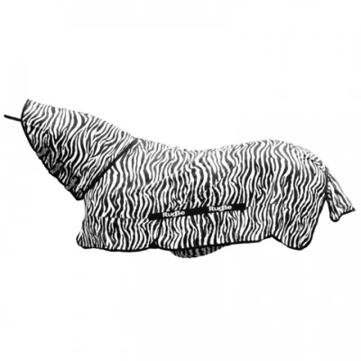Image de Excellent Couverture anti mouches Zebra avec tour de cou Zèbre Longueur du dos: 165 cm &amp; bas 215