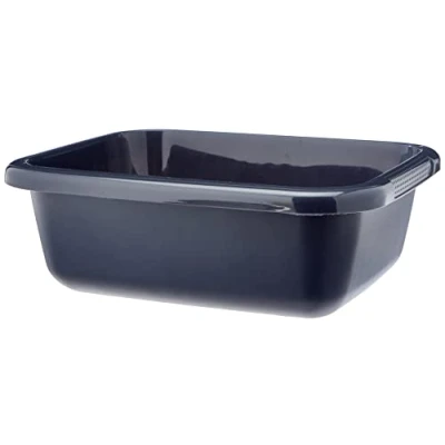 Image de CURVER Cuvette Rectangulaire 9L Pour Ménage et Cuisine Bains de pieds, Pédicure Bac Lavage Pratique Empilable Linge Vaisselle Légumes 38 x 30,4 13,1 cm Gris Anthracite