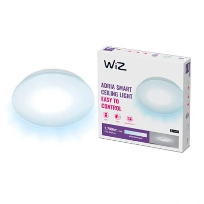 Image de WiZ Plafonnier connecté Wi Fi Adria à intensité variable, Blanc froid, 12W, fonctionne avec Alexa, Google Assistant et Apple HomeKit