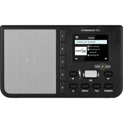 Image de TechniSat STERNRADIO IR 2 Radio Internet compacte (WLAN, écran Couleur, réveil, Mise en Veille, AUX, Snooze, Touches de sélection directe, contrôle l&#039;application) Noir