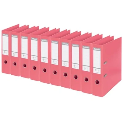 Image de Esselte, N1 Power, Pack de 10 Classeurs à levier, Grenadine, Dos 75mm, A4, PP, 231037