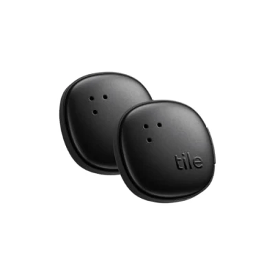 Image de Tile by Life360 Sticker (2024) petit tracker Bluetooth, détecteur de télécommande et localisateur d&#039;objets pour vélos, lunettes autres. Compatible avec iOS &amp; Android. Lot 2 (Noir)