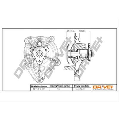 Image de Pompe à eau, refroidissement du moteur Dr!ve+ DP2310.10.017