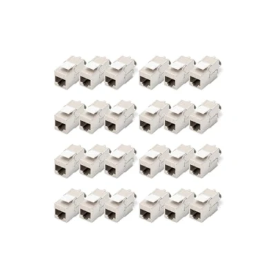 Image de DIGITUS Keystone Module Cat 6A Blindé 24 pièces RJ45 Femelle 500 MHz 10GBase T AWG 26 22 Design Possible avec Serre câble Montage sans Outils
