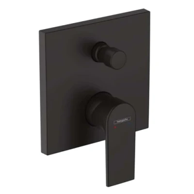 Image de hansgrohe Vernis Shape Set de finition pour mitigeur bain/douche encastré, noir mat, 71468670