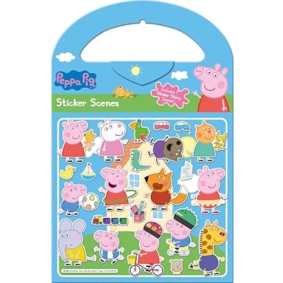 Image de Paper Projects 01.70.29.010 Peppa Pig Activity Set Includes Six Scenes and Over 50 Reusable Stickers, Blue, 23.5cm x 15.5cm