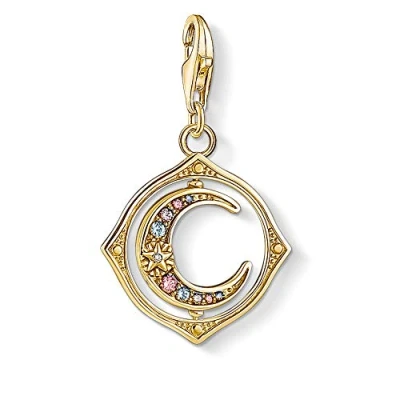 Image de THOMAS SABO Charms Femme Argent 925 Pierre de couleur 32017779, 2,9 x 1,7 cm, sterling Zircone cubique Doré, Non applicable