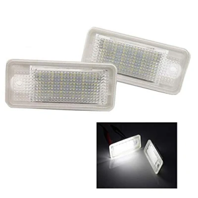Image de MuChangZi 2Pcs 12V LED Lampes pour Plaque D&#039;immatriculation de Voiture for A/UDI A3 S3 A4 S4 B6 B7 A6 C6 S6 A8 S8 Q7 RS4 Avant Quattro Carbriolet RS6