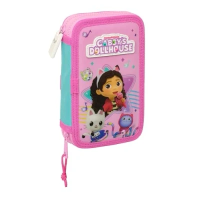 Image de Safta GABBY&#039;S Dollhouse Party Trousse Scolaire pour Enfant, avec 28 Outils Inclus, Pratique et Polyvalente, 12,5 x 4 19,5 cm, Rose Clair, Estándar, Décontracté