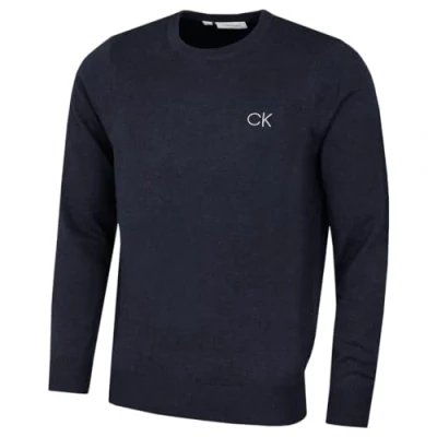 Image de Calvin Klein Chandail À Col Rond pour Hommes Marine Chiné L