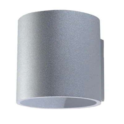 Image de SOLLUX lighting Orbis Applique Murale Spot Design Moderne avec Abat jour Cylindrique Fabriqué en Aluminium 1 x Ampoule G9 Remplaçable Gris, 10 12 cm