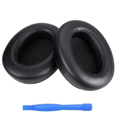 Image de Remplacement Coussinets d&#039;oreille pour Sony WH XB910N Noise Cancelling Casque par MMOBIEL Memory Foam et Protein PU Coussinet de Rechange Noir