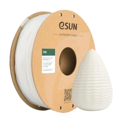 Image de eSUN Flexible TPE Filament 1.75mm, Haute Élasticité Imprimante 3D 83A, Précision Dimensionnelle +/ 0.05mm, 1KG Bobine (2.2 LBS) d&#039;impression pour 3D, Naturel