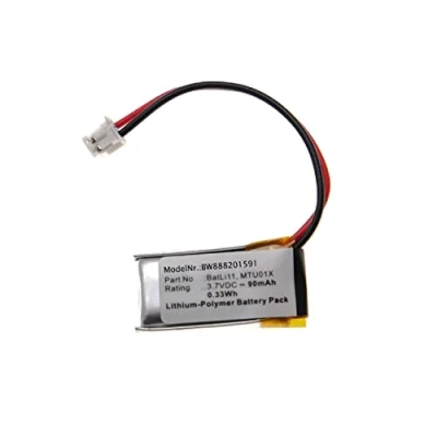 Image de vhbw Batterie Remplacement pour Intercom BatLi11, MTU01X système d&#039;alarme (90mAh, 3,7V, Li polymère)