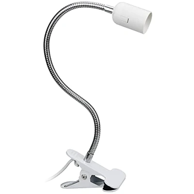 Image de CXtech Base de Lampe Table à LED, E27 Douille d’ampoule Pince avec Interrupteur, Clip pour 40cm Col Cygne 360 Degrés Tatouage/Lecture/Maquillage (EU Plug)