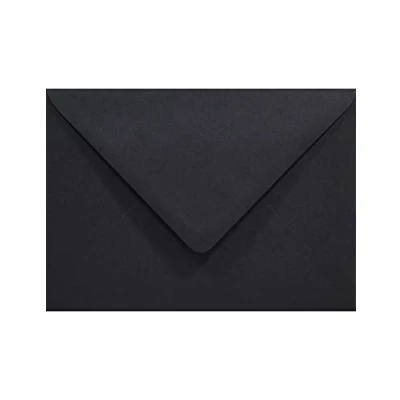 Image de Netuno 50 enveloppes noires B6 125x175 mm Rainbow 80g enveloppe noire rabat pointu colorées décoratives pour invitations mariage Noël cartes de voeux anniversaire fêtes lettres