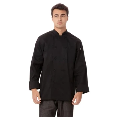 Image de Chef Works B648 l Calgary Cool Vent Unisexe Veste de cuisine, grande, Noir,