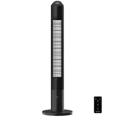 Image de Cecotec Ventilateur de Colonne EnergySilence 9150 Skyline Smart Design 45 W, Diamètre 116 cm, LED et Télécommande, 3 Vitesses 4 Modes, Minuterie 12 Heures, Poignée Transport