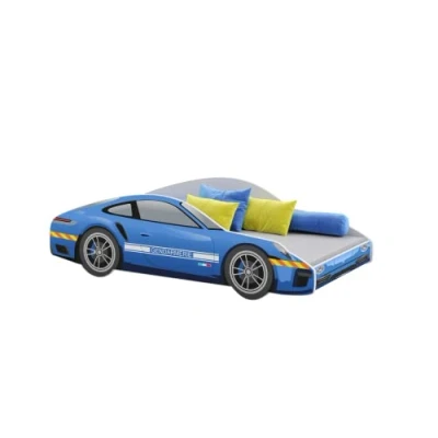 Image de KOBI Lit de Voiture Enfant Genadarmerie 160x80cm, en Ensemble avec Matelas et sommier