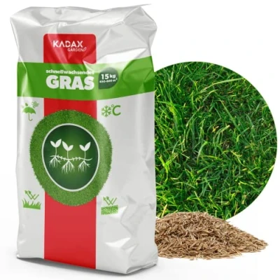 Image de KADAX graines de gazon, 450 600 m², gazon à croissance rapide, granulés germination résistantes au gel,