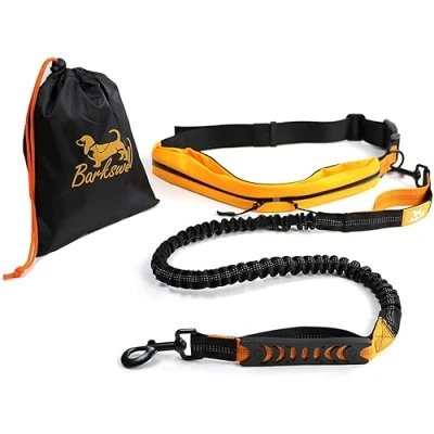 Image de Barkswell Laisse Canicross Chien Baudrier Ceinture Main Libre