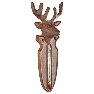 Image de Esschert Design Thermomètre Cerf L 4,5 Cm X 9,4 H 22