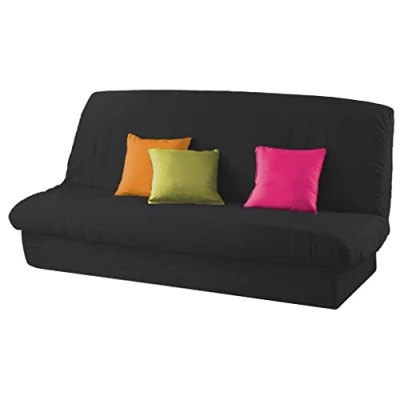 Image de Douceur d&#039;Intérieur 1603194 Housse de Clic Clac Mat avec Bande Socle en Polyester Noir 200 x 185 cm