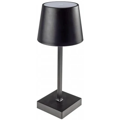 Image de Lampe de table LED dimmable 26 cm interrupteur tactile 3 piles AA lumière blanc chaud 3000k noir