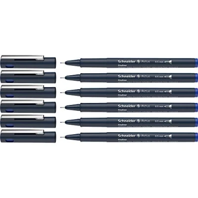 Image de Schneider Pictus Lot de 6 feutres fins (épaisseur trait 0,5 mm) Bleu