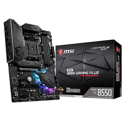 Image de MSI carte mère de jeu MPG B550 Gaming Plus (ATX), AMD AM4, DDR4 M.2, USB 3.2 Gen 2, HDMI ATX, jeu, processeurs Ryzen™ 5000