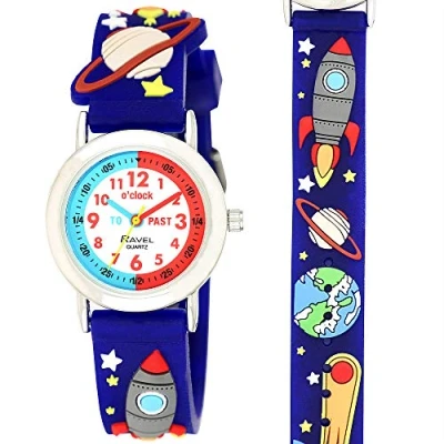 Image de Ravel Montre pour Enfant Apprendre à Lire l&#039;heure Fusée Spatiale