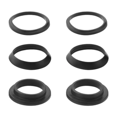 Image de ECSiNG Lot de 2 joints en caoutchouc pour Siphon 1 1/4&quot; Joint plat rechange tuyau vidange d&#039;évier Bouteille Noir