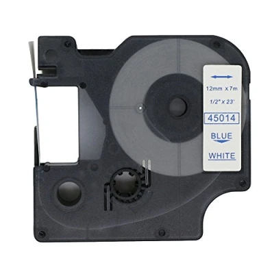 Image de BROVACS 1 paquet de ruban d&#039;étiquettes bleu sur blanc compatible avec DYMO D1 45014 12 mm 1/2&quot; OPA2214