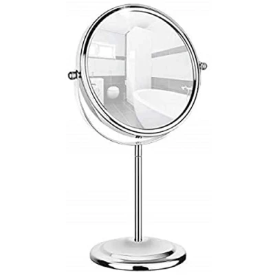 Image de WENKO Maximex Miroir cosmétique grossissant 7 Fois, de Maquillage réglable en continu, Acier chromé, 20 x 31,5 12 cm, Surface du Ø 15 cm