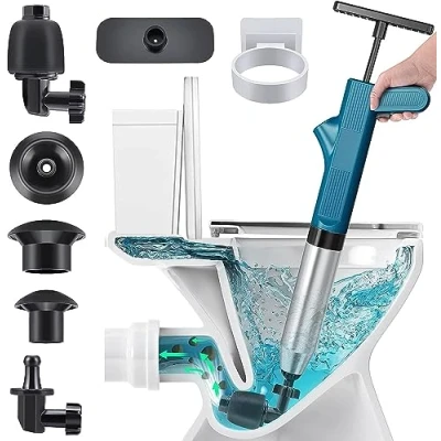 Image de NiC IS COCNG Deboucheur WC,déboucheur de toilettes,Piston toilette Déboucheur Evier Haute Pression pour Déboucher les Toilettes/Lavabo/Baignoire/Drain Sol/evier